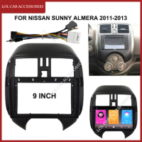 9 Inch For NISSAN Sunny Almera 2011-2013 Car Radio Stereo Android MP5 Player 2Din Head Unit Fascia Dash Board Panel Frame Cover