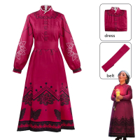 Hot Film Encanto Cosplay Costume Mirabel Oma Abuela Alma Dress Belt Women Girls Clothes Party Hallow