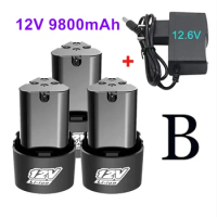 100% New 12V 9800mAh Universal Rechargeable Battery For Power Tools Electric Screwdriver Electric drill Li-ion Battery