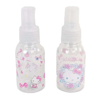 小禮堂 Hello Kitty 塑膠透明噴霧空瓶 70ml (2款隨機)