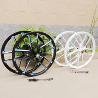 20 Inch Mountain Bike Magnesium Alloy Wheel 10 Spokes Rotary Hub Wheelset Bicycle MTB Disc Brake Rims Cycle Cycling Accessories