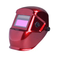QDHWOEL Auto Darken Laser Welding Helmet Mask Red Color KM-1200C