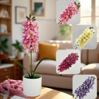 ดอกไม้ประดิษฐ์ Hyacinth ในกระถาง สำหรับตกแต่งบ้านและใช้เป็นจุดเด่นบนโต๊ะ