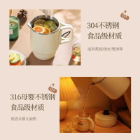 800ml 110V美規220v折疊煮鍋電熱水壺便攜式旅行不銹鋼泡茶燒水壺
