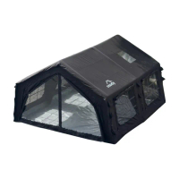 【Coody】黑色棉布充氣帳篷 限量黑色 13.68㎡(附黑膠防雨罩 露營 逐露天下)