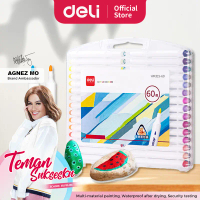 Spidol Akrilik Deli/Akrilik Marker 60 Warna HM315 untuk Melukis dan Menulis pada Berbagai Jenis Perm