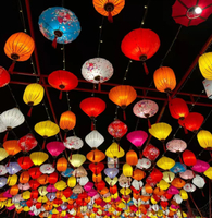 古鎮街道春季五一節通裝飾布置戶外仿古古風花燈異型越南燈籠宮燈