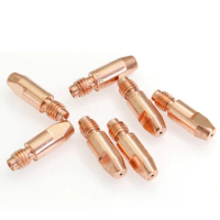 M6*28mm Copper Contact Tips Welding Nozzles For 24KD MIG/MAG 25AK Welding Torch Tip For Binzel Gas Nozzle M6 0.8/1.0/1.2/1.4/1.6