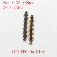 2Pcs USB Charger Battery FPC Port Plug For iPhone X XS XSMax Max 3D Touch LCD Display Digitizer FPC Connector On Motherboard