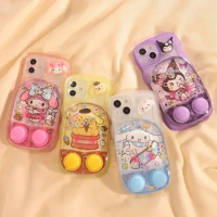 Kawaii Sanrio Anime Phone Case Iphone 14 Iphone13Promax/12 My Melody Kuromi New Cute Cartoon Protective Sheath Girl Toy Gift