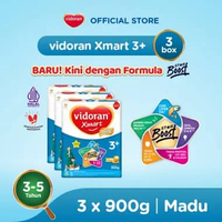 [3 Pcs] Vidoran Xmart 3 + Madu Susu Formula 900 g