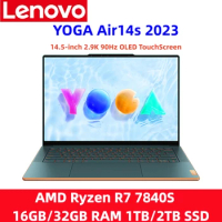 Lenovo 2023 YOGA Air14s Laptop AMD R7 7 7840S 16G/32GB RAM 1T/2TB SSD 14.5-inch 2.9K 90Hz OLED TouchScreen Computer Notebook PC