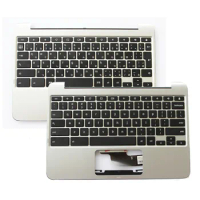 New US/Japanese Keyboard with Silver C Cover Palmrest Case Upper Case for ASUS Chromebook Flip C100P C100PA