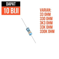 resistor 1/4 watt 0.25w 0.25 W 33 330 3k3 3.3K 3,3K 33k 330k OHM 330