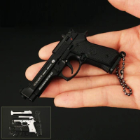 1:3 Mini Alloy Beretta Pistol Detachable Toy Gun M92A1 Model Keychain Pendant Miniature Pistola Collection Toy Boys Gifts