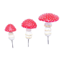Miniature Resin Mushroom House, Mini Luminous Mushrooms Kit For Dollhouse Micro-Landscape Fairy Garden Bonsai Pot Decor