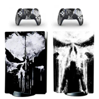 Skull Ghost PS5 Standard Disc Skin Decal Cover for PlayStation 5 Console &amp; Controller PS5 Disk Skin Sticker Vinyl