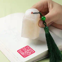 Chinese Frozen jade stone Seal, Personal Name Stamp,Custom Chinese Chop Free Chinese Name Translation Seal.