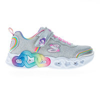 Skechers Infinite Heart Lights [303751LSMLT] 中童 女童 休閒鞋 燈鞋 銀彩
