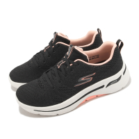 Skechers 休閒鞋 Go Walk Arch Fit-Unify 女鞋 黑 粉 健走鞋 避震 緩衝 124403BKPK