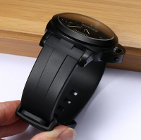 弧形橡膠硅膠手表帶適用沛納海PAM441/312/359機械針扣表帶男24mm-優妮好貨 錶帶