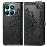 For Honor X6a X7 A X8 5G 4G Protective Case Mandala Leather Book Shell Honor X8a Case Phone Hono X7a X9a X9 X 8 7 X6s Flip Cover