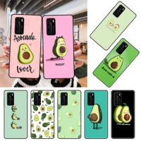 Phone Case For Huawei P 50 40 30 20 PRO Lite Cover phone silicone shell huawei Mate 50 40 30 20 Lite pro case NEW fruit avocados