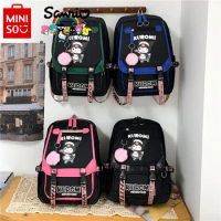 Miniso Kuromi New Women's Backpack Fashionable High Quality Nylon Women's Backpack Cartoon Large Cap