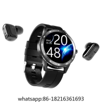smart watch t500 2 In 1 Round Touch X6 smart watch bands Earphone Wireless Tws series 7 smart watch With Earbud Earphone