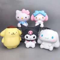 Kawaii Sanrio PU Squishy Toy Hello Kitty Kuromi Melody Cinnamoroll Pompompurin Slow Rising Stress Relief Squeeze Toys Kid Gift