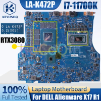 LA-K472P For Dell Alienware X17 R1 Notebook Mainboard QWCB i7-11700K RTX3080 GN20-E7-A1 0W8TPJ Laptop Motherboard Full Tested