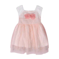 【baby童衣】任選 女童洋裝 無袖玫瑰花造型網紗裙 52354(橘色)