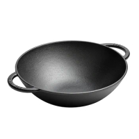 Non Stick Pan Cast Iron Chinese Traditional Delicacy Handmade Pan Cooking Classic Wok Acero Al Carbono House Cookware Woks
