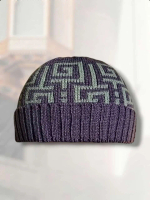 Peci Rajut Kupluk Motif Aceh Model Short Beanie Hat ,Ukuran Dewasa Lembut Nyaman