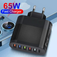 6 Ports 48W USB Charger Fast Charging Quick Charge 3.0 Travel Charger For iPhone Samsung Xiaomi Mobile Phone Adapter EU/US Plug