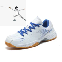 Fencing Shoes for Men and Women Outdoor Fitness Badminton Shoes Indoor Training Fencing Unisex Tennis Shoes