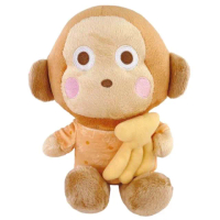 【小禮堂】淘氣猴 絨毛玩偶娃娃 8吋 《橘衣款》(平輸品)