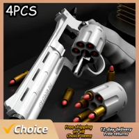 4Pcs ZP5 Revolver Soft Bullet Gun 357 Simulated Ejection Toy Pistol Adult Boy Child Soft Bullet Toy Gun Weapon Model