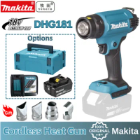 Makita 18V Hot Air Gun DHG181 Small Wireless High Power Plastic Welding Heat Gun Shrink Film Baking Gun Clear Sticker Max 550°C