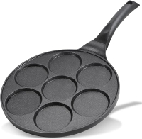 Nonstick Pancake Pan Pancake Griddle with 7-Mold DesignPancake Maker with PFOA Free Coating-Black