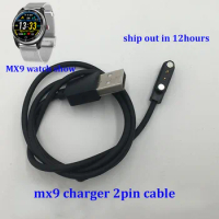 2020 new update strong Magnetic charging cable charger for ecg smart watch mx9 mx6 smart band phone watch 2pin black chargers