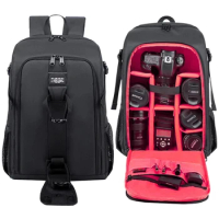 Large Capacity Photography Camera Waterproof Shoulders Backpack Video Tripod DSLR Bag w/ Rain Cover for Canon Nikon Sony Pentax