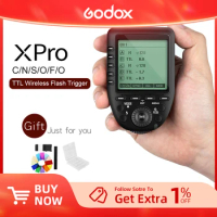 Godox XPro-C Flash Trigger Xpro-N Xpro-S Xpro-F Transmitter with 2.4G Wireless X System TTL HSS LCD Screen for Canon Nikon Sony