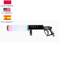 Poland Stock LED Co2 Jet Gun With 3M Hose RGB Stage Lighting For Dj Disco Party Bar Club Somke Machine Pistol Fogger Equipment
