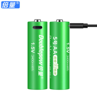 倍量 3號 micro USB充電電池 恆定電壓 1.5V 3400mWh AA 電池 送充電線