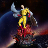 One Punch Man Anime Figure Saitama Large 43cm Statue PVC Action Figurine Collectible Model Doll Toys for Children Birthday Gift