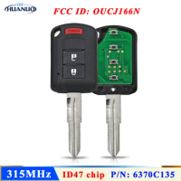 2+1 Button Remote Head Car Key Fob 315MHz ID47 Chip P/N: 6370C135 for Mitsubishi Eclipse 2018 2019 2020 2021 FCC ID: OUCJ166N