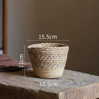 北歐風編織花盆藤編植物綠植龜背竹套盆家居裝飾花器花籃收納筐