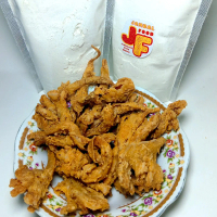 Tepung Jamur Tiram Kuping Sawit Kancing Kulit Usus Crispy Kiloan Kriuk Sasa Sachet 1KG