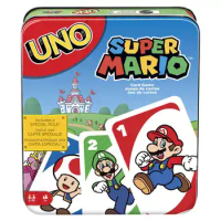 UNO Solitaire Mario Deluxe Big Iron Box Puzzle Cards Mysterious Island Super Mario Parent-Child Party Uno Cards Holiday Gifts